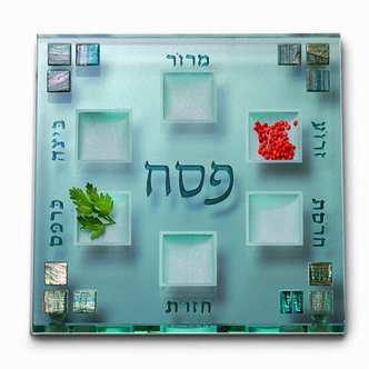 Glass Seder Plate
